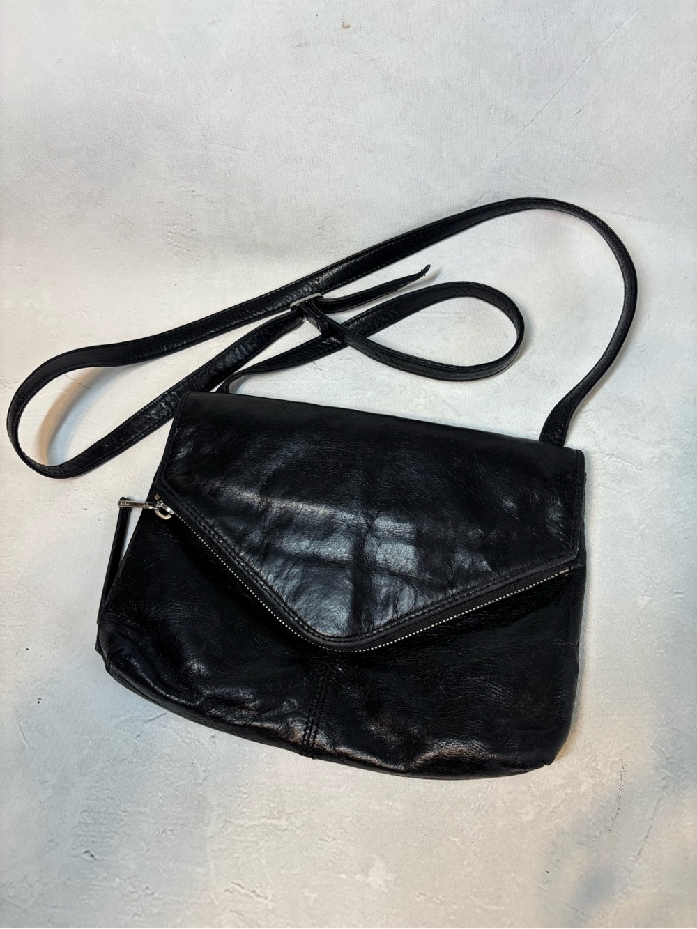 Hobo Classic Black Leather Crossbody Bag - Fall, Minimal, quality, luxe